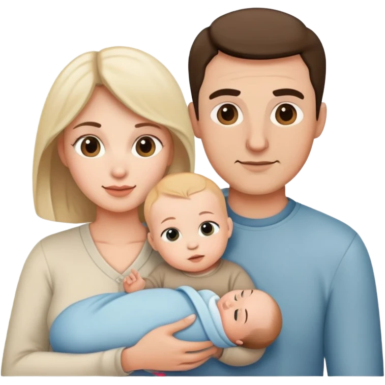 Family mom dad and baby emoji