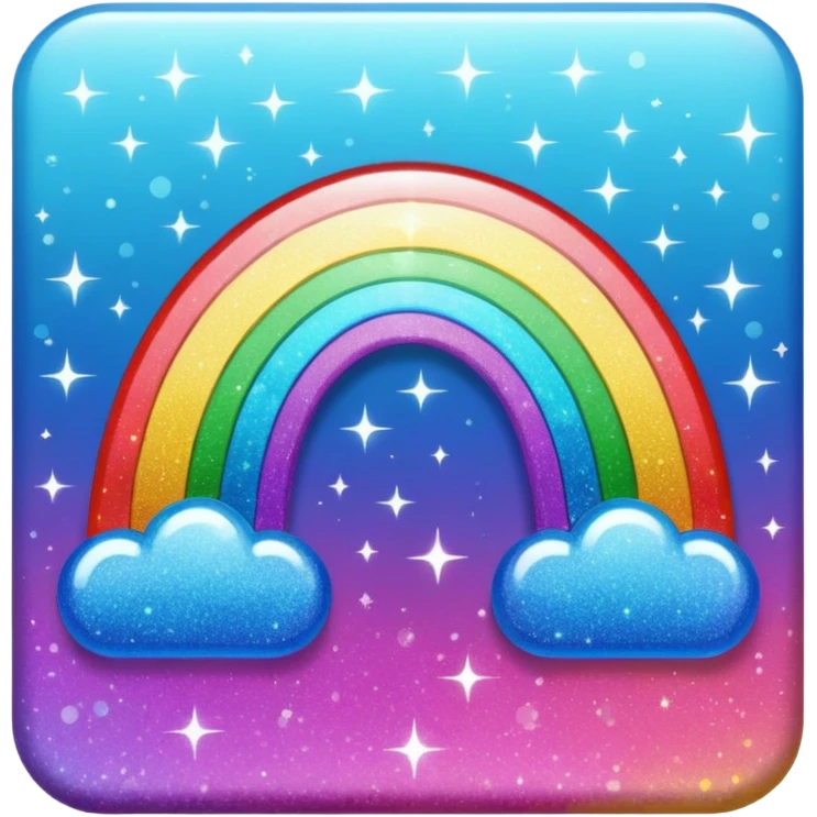 Glitzerregenbogen emoji