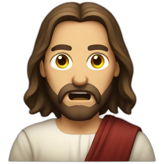 angry jesus christ\ emoji