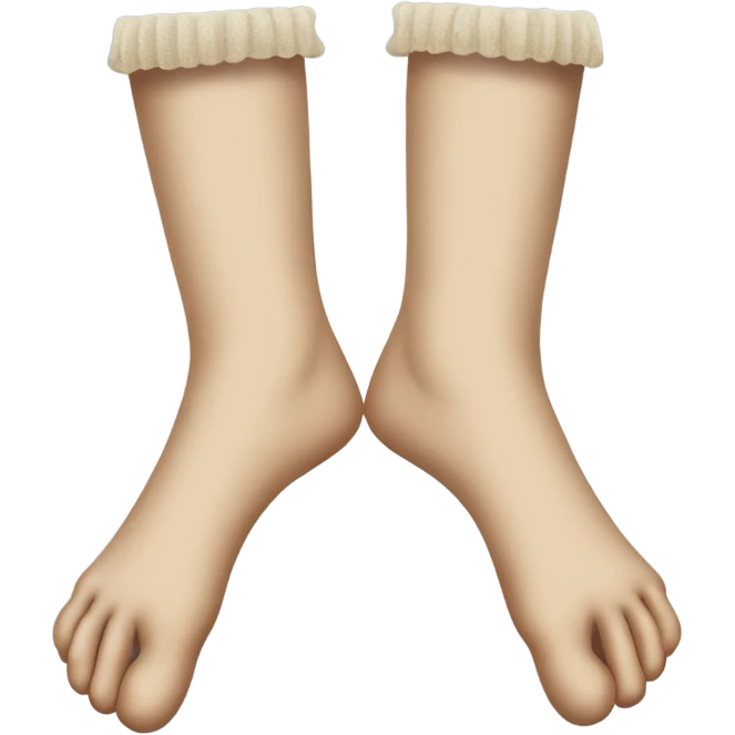 Feet with stockings emoji