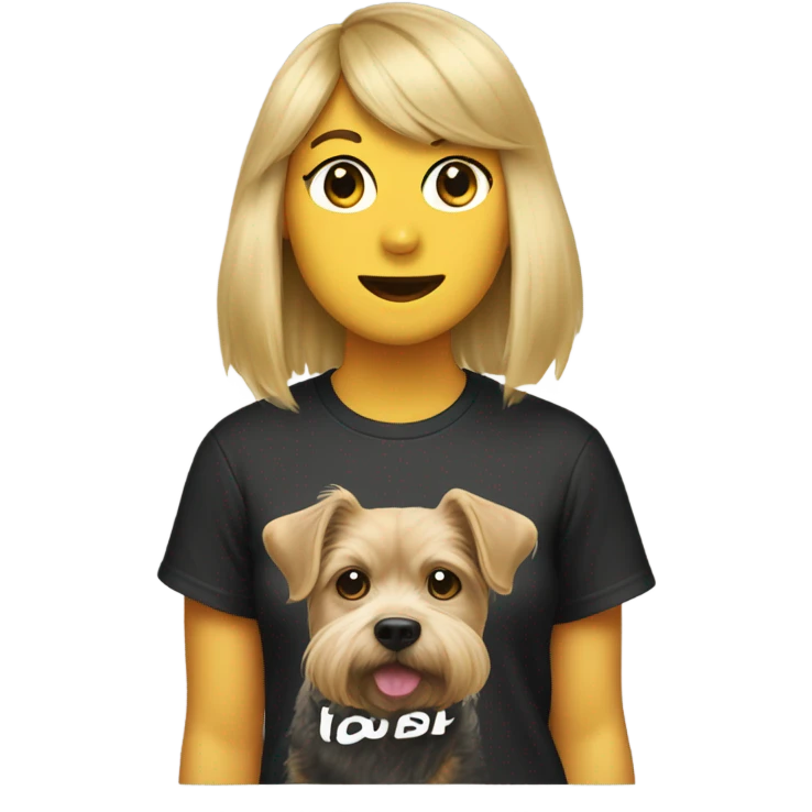 Dog wearing Taylor swift t-shirt emoji