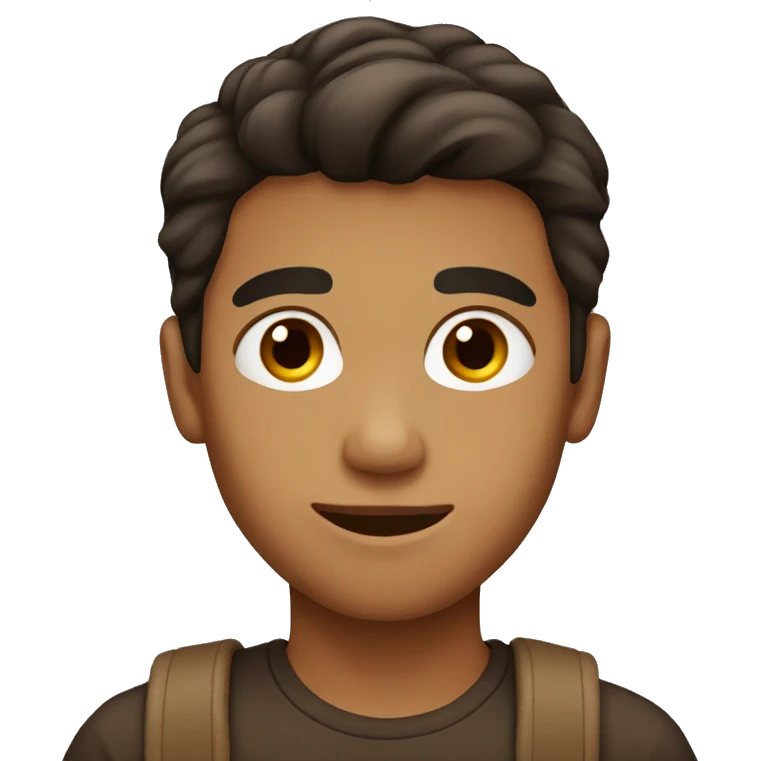 Tan boy with dark brown hair emoji