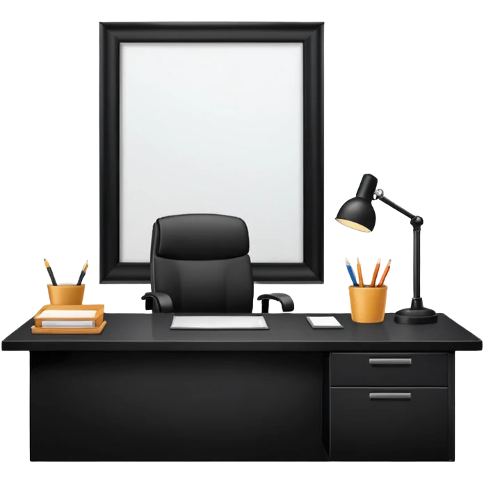 An office with an empty desk (the boss is not there) emoji