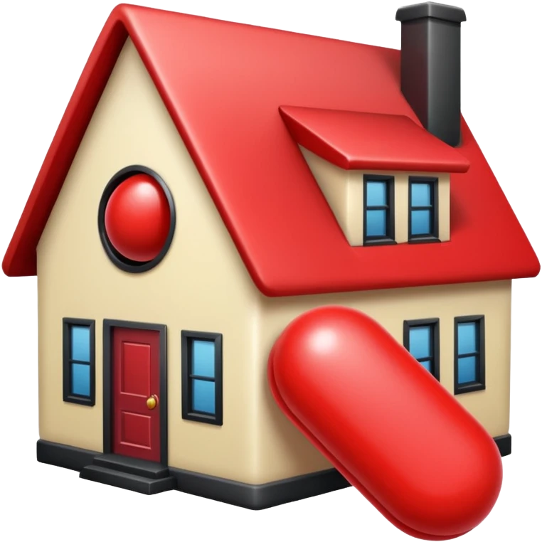 A red pill house  emoji