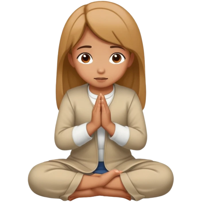 Girl on ground hands on ground praying emoji