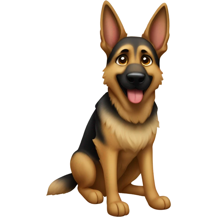 German Shepherd saying “I’m doodie” emoji