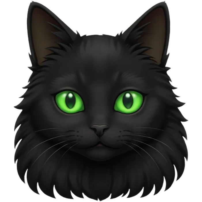 Tete de chat noir  emoji