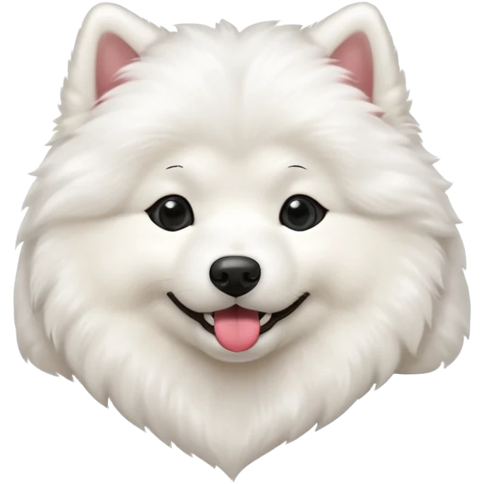 Samoyed dog sending a kiss emoji