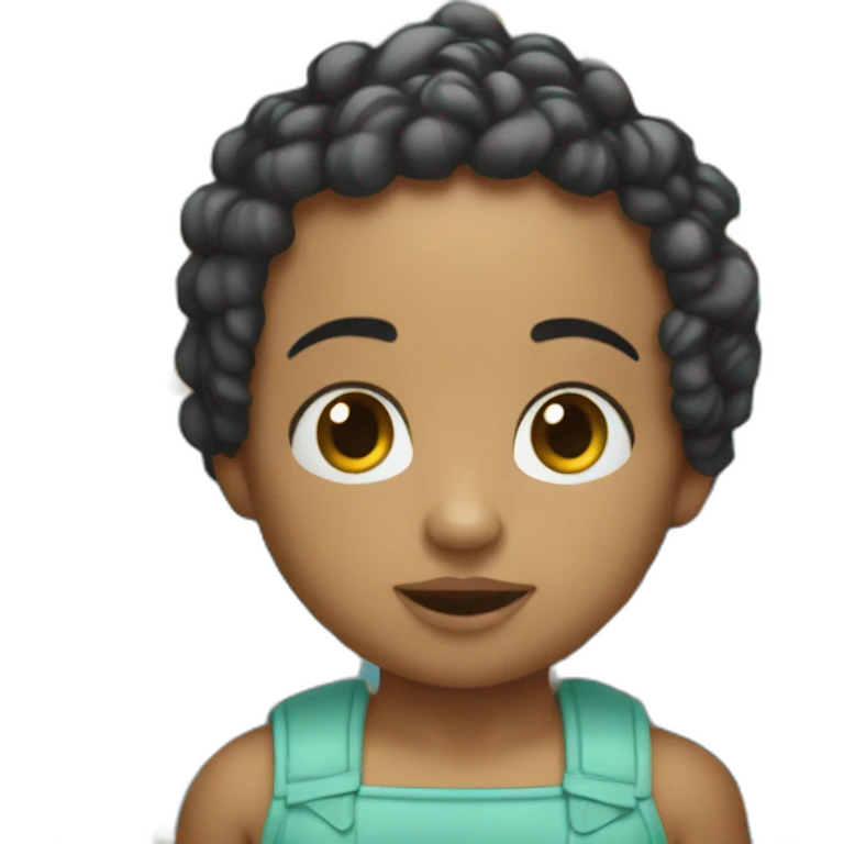 Bebe con cejo fruncido emoji