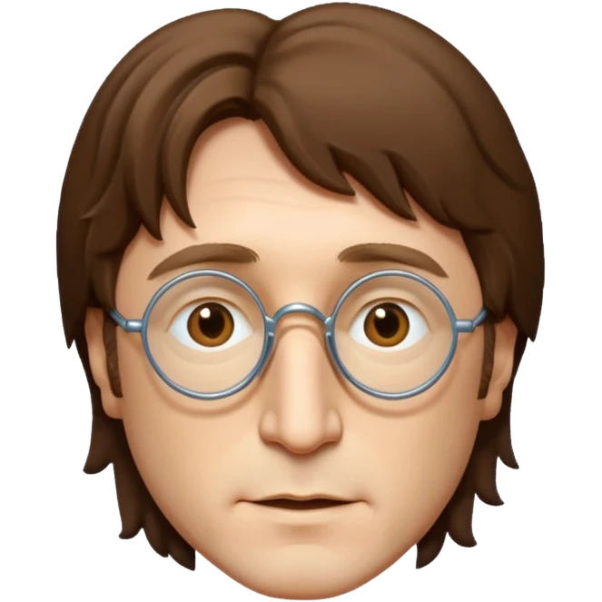 John Lennon without glasses, no text emoji