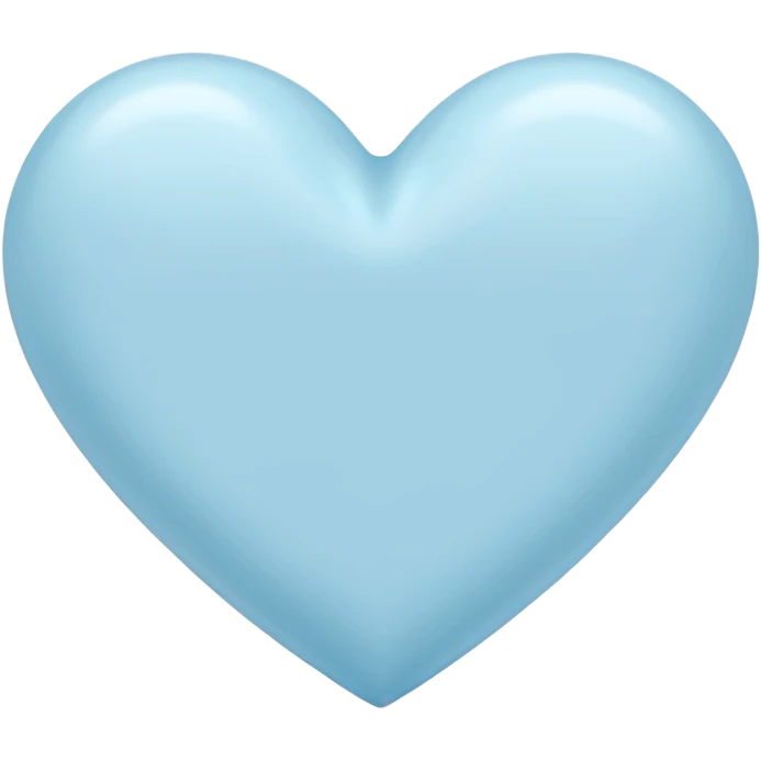 Light pastel whitish blue heart  emoji
