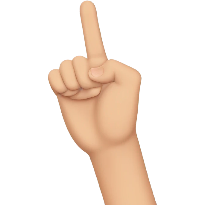 5 finger hand with pinky and ring finger down and middle finger, pointer finger, and thumb sticking out. make it a left hand  emoji