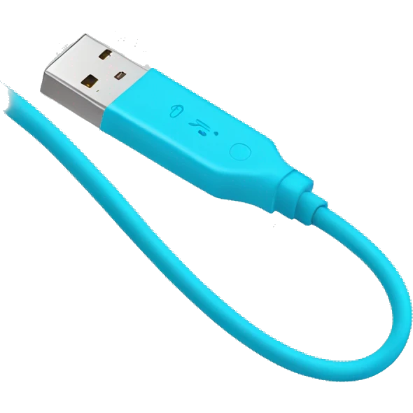 Light blue usb cable emoji