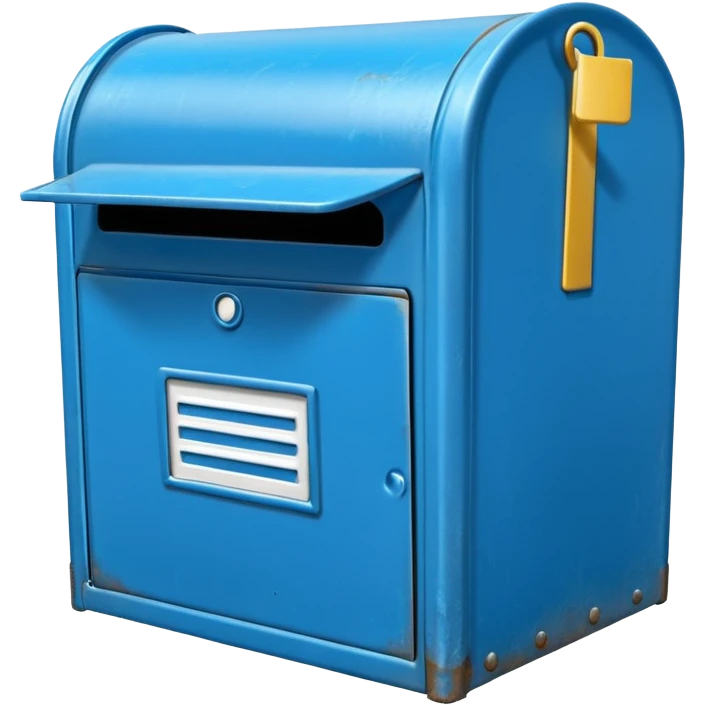 empty open blue postbox emoji