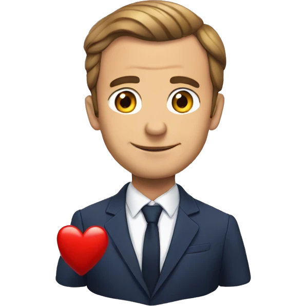 Macron qui fais un coeur  emoji