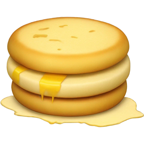 Arepa con queso amarillo emoji