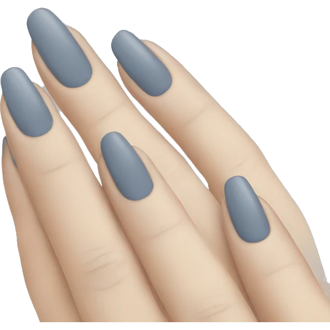 blue grey manicure  emoji