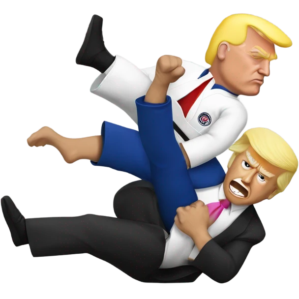 Donald trump rolling jiu Jitsu vs Joe Biden  emoji