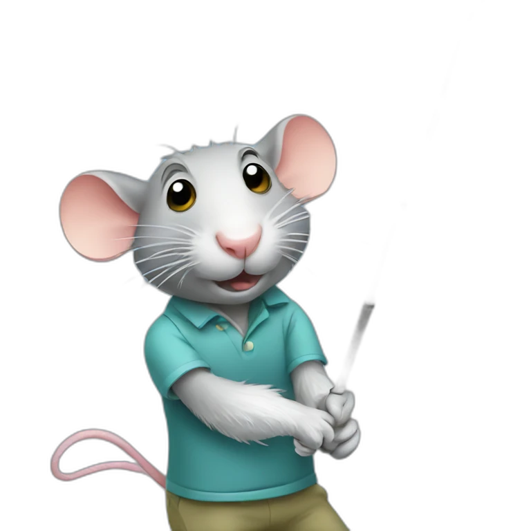 golfing rat emoji