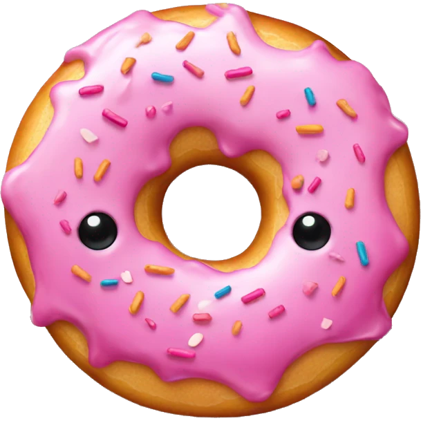 Pink donut emoji
