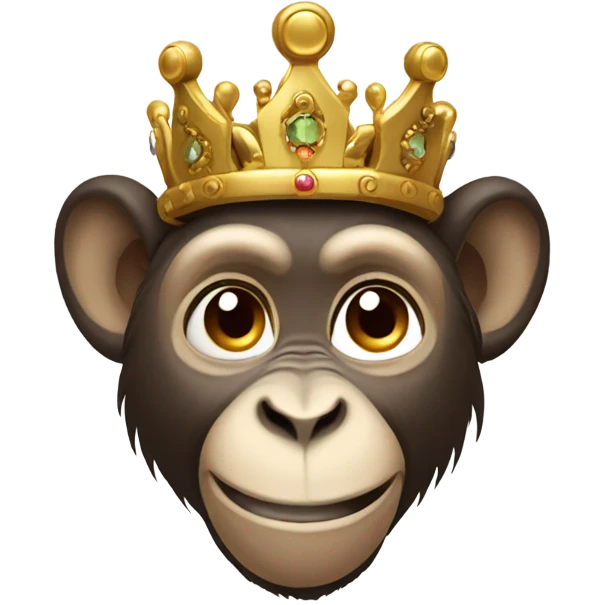 Monkey with crown emoji
