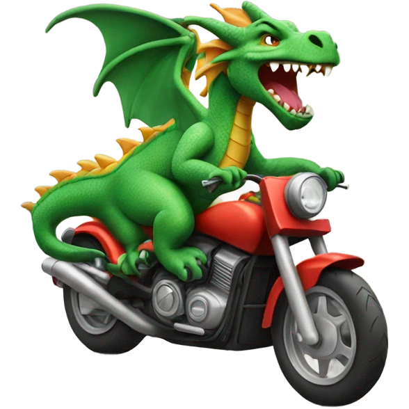 Dragon riding a motorcycle  emoji