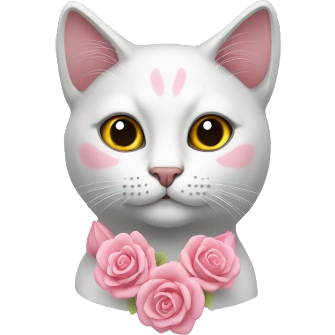 katze mit rosa herzen emoji