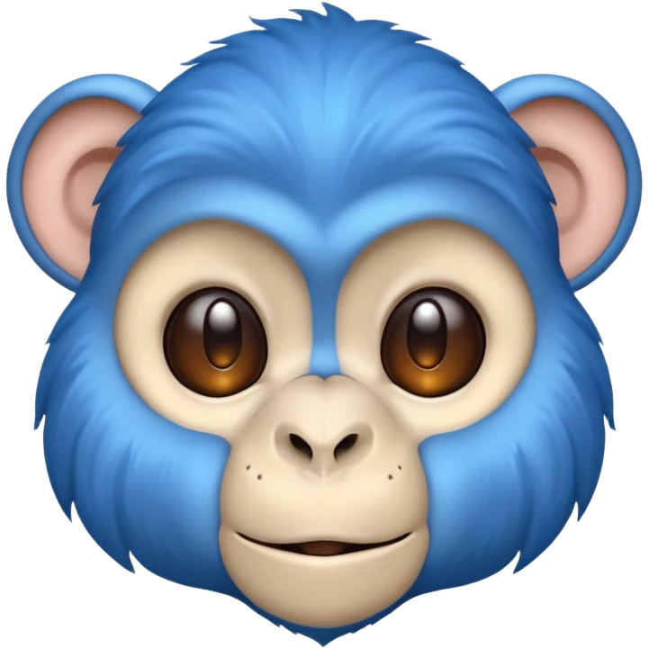 blue monkey face emoji