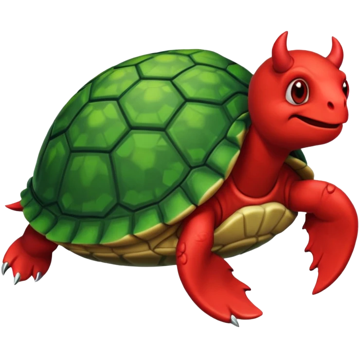 A devil in a turtle carapace emoji
