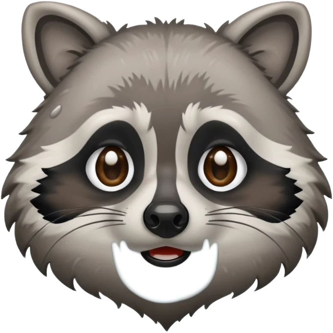 Crying raccoon emoji
