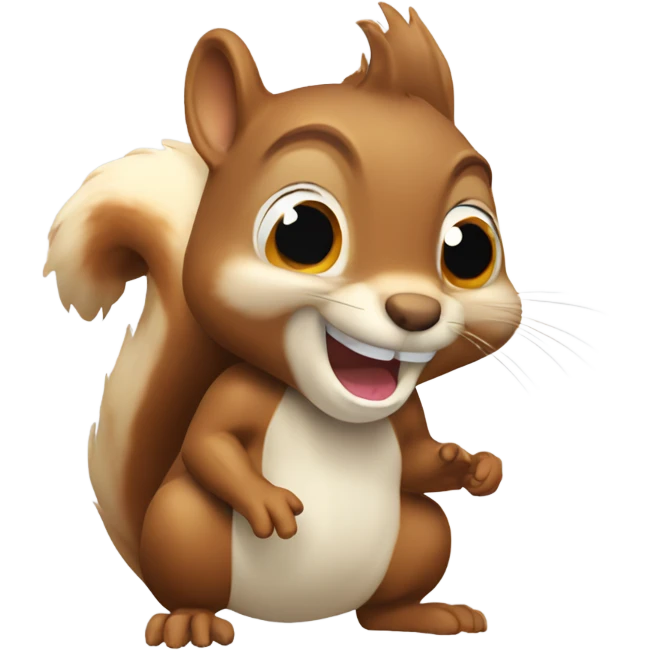Squirrel with foam coming out of its mouth  emoji