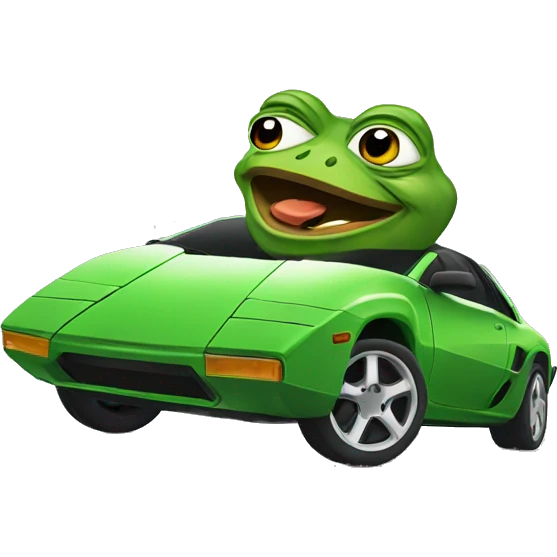 pepe in lambo emoji