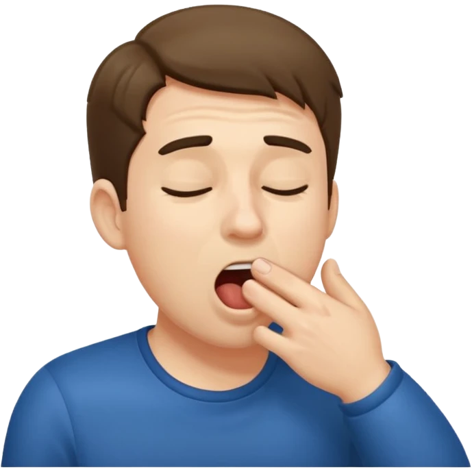 man Yawning with Hand on Mouth, emoji