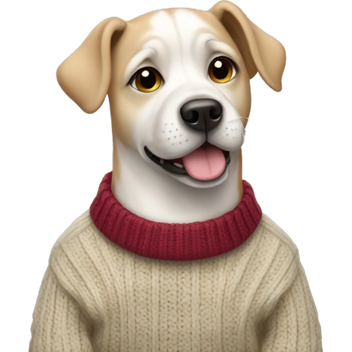 Dog wearing a sweater  emoji