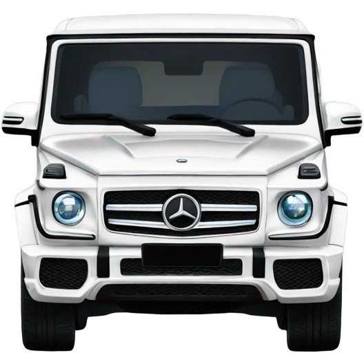 White Mercedes gwagon front emoji