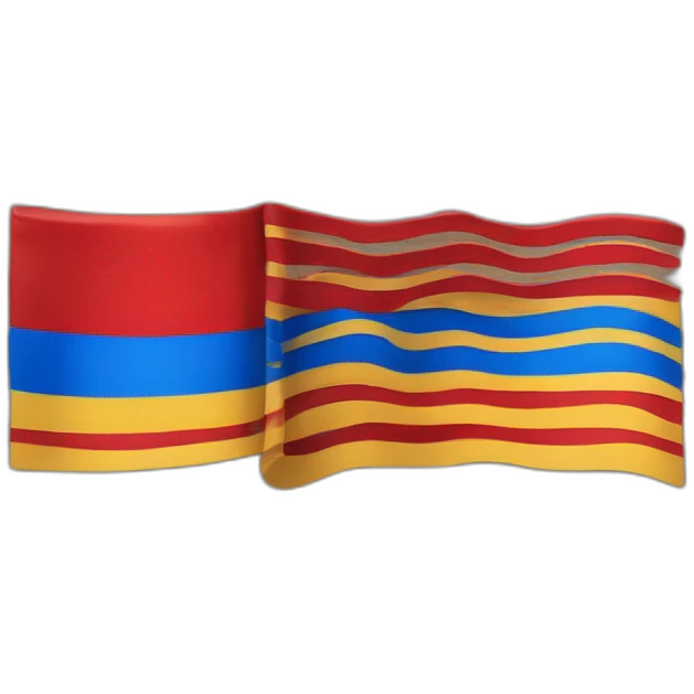 bandera con mitad franja horizontal amarilla y la otra mitad con franja horizontal azul y franja roja emoji