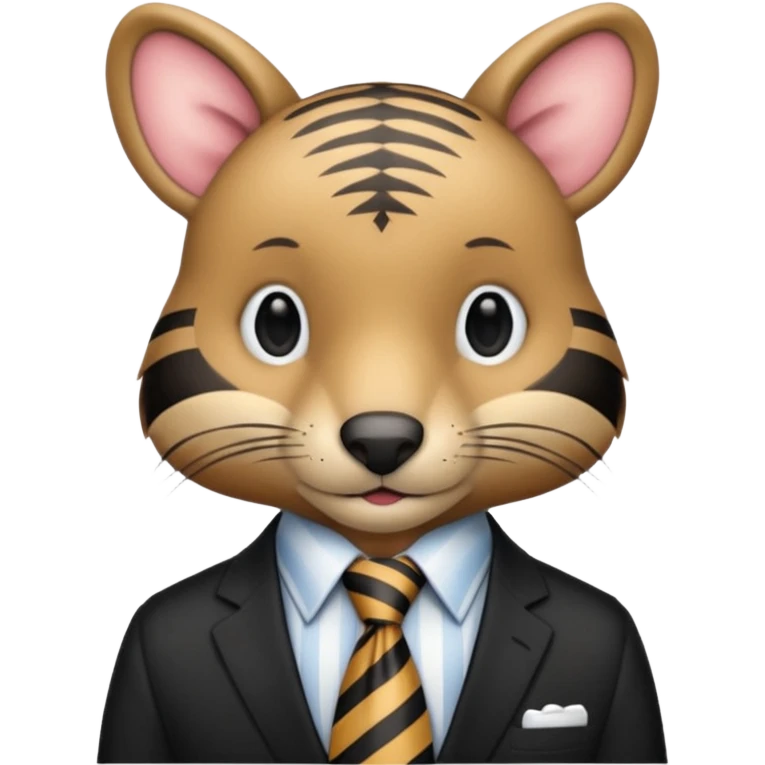 animal with striped tie emoji