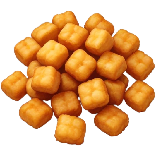 Tater tots on a plate  emoji