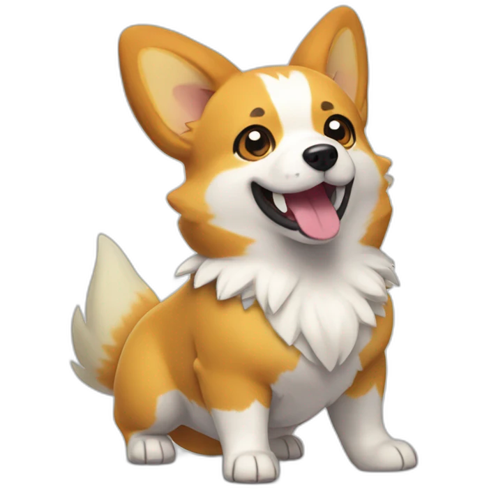 corgi pokemon evolution ultra strong emoji