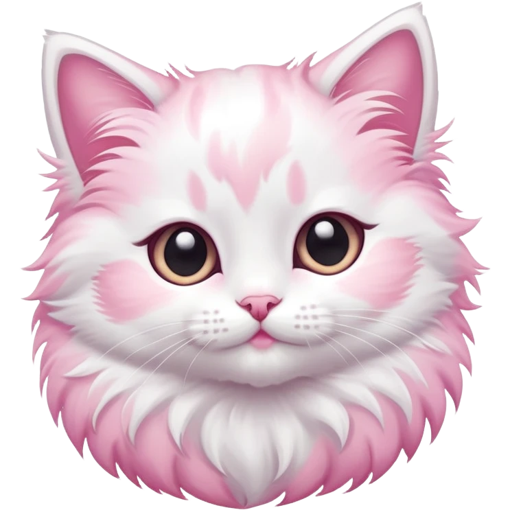 pink and white kitten emoji