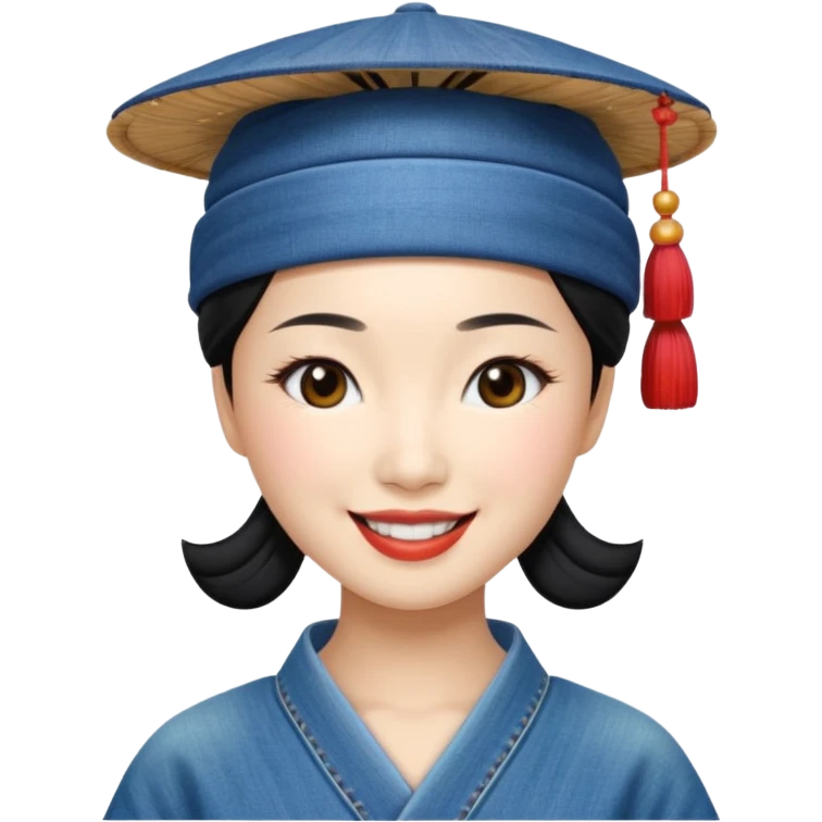 geisha denim hat emoji