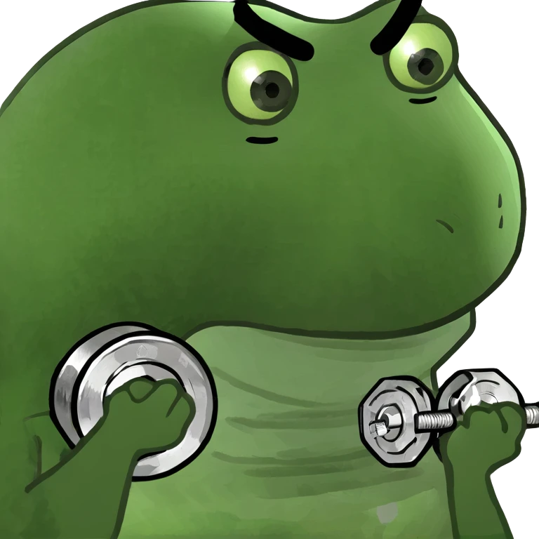 White girl with brown hair and blue eyes with weights in hand emoji