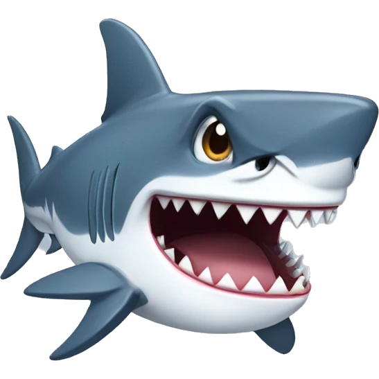angry shark with cat ears  emoji