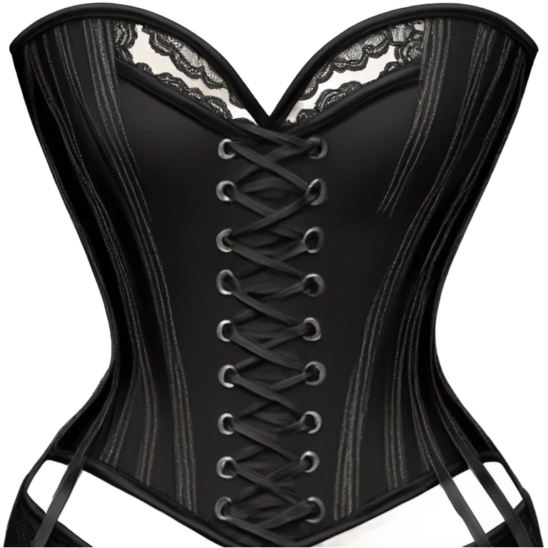 black vintage corset for dress emoji