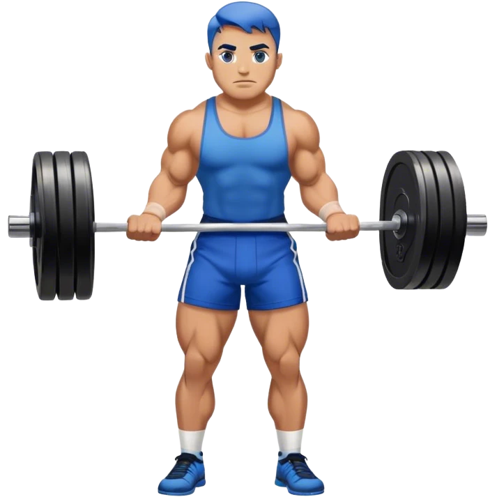 powerlifter with blue shorts perfoming deadlift emoji