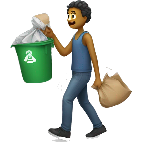 Someone throwing trash on the street emoji