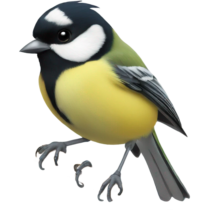 Great tit bird emoji