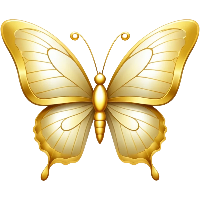 White and Golden Divine Holy Glorious Shiny Sparkly Butterfly emoji