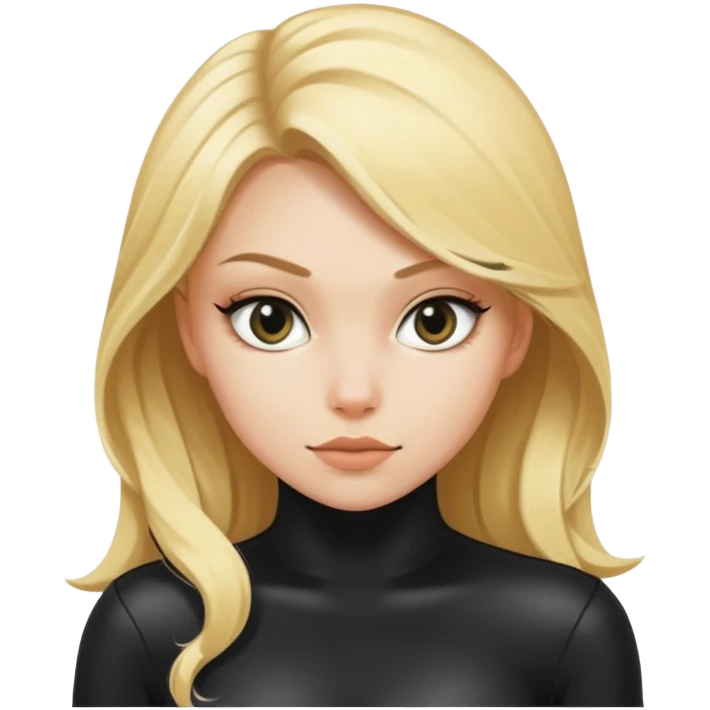 Blonde girl wearing black catsuit looks like thief  emoji