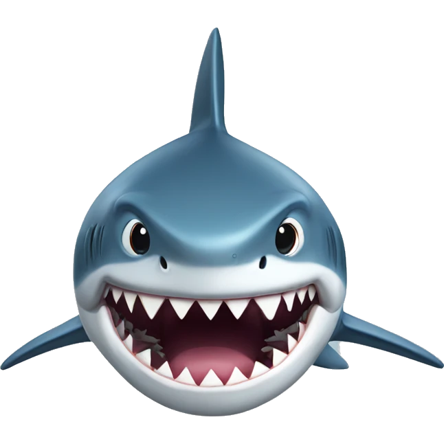 shark with glass emoji